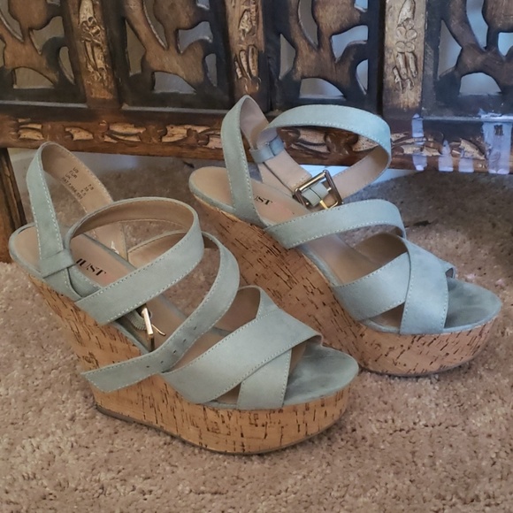 JustFab Shoes - Sold! Mint wedges 7.5